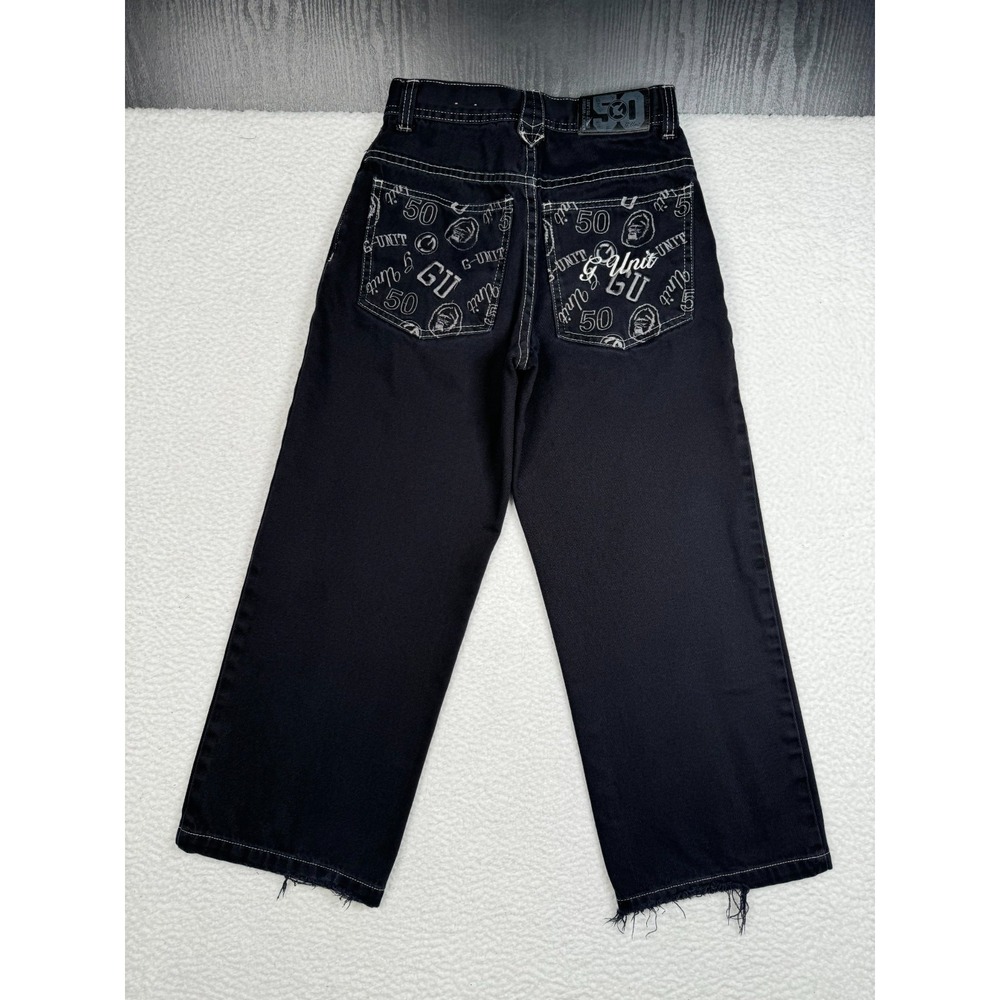 + Vintage G-Unit Jeans Boys Youth Size 10 Fits 24x23 Black Denim Y2K